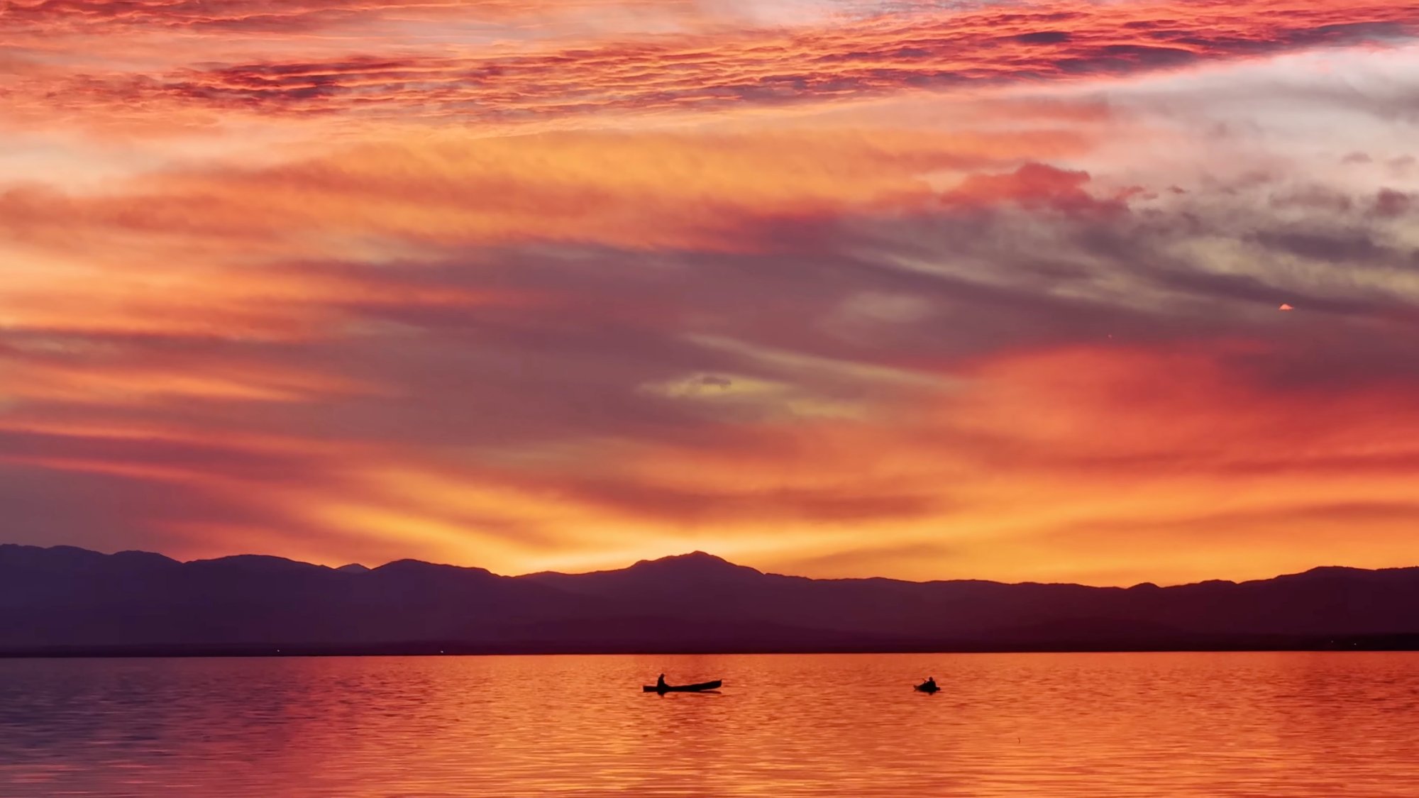 Sunset on the water